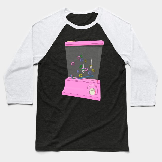 Pink Waterful Ring Toss Baseball T-Shirt by DiegoCarvalho